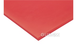 Polyurethanplatte PU44, 2mm, Breite 1000x2000mm, 65°ShA, PU, -30°C/+80°C, rot, 